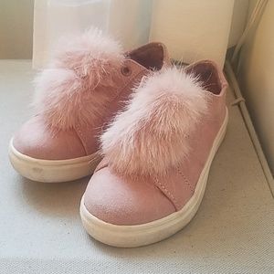 Pink Pompom Sneakers